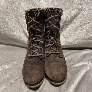 Caterpillar CAT Suede Wedge Heels, Size 7.5